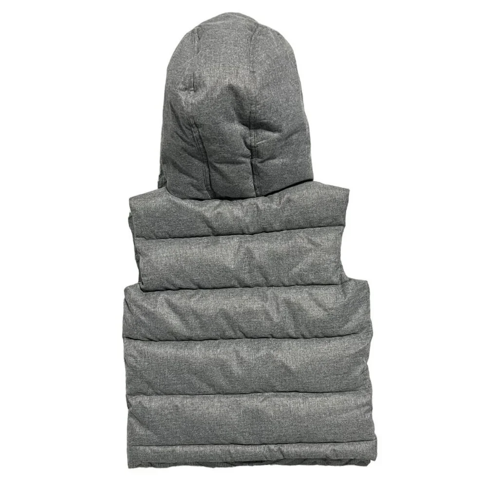 Janie and Jack 3-4Y Grey Hooded Puffer Vest